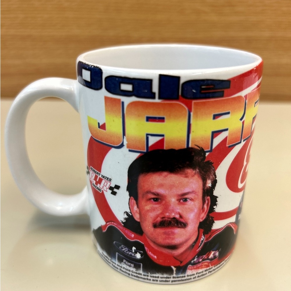 Dale Jarrett 88 Coffee Mug Cup White with Portrait And Car Number Nascar Racing